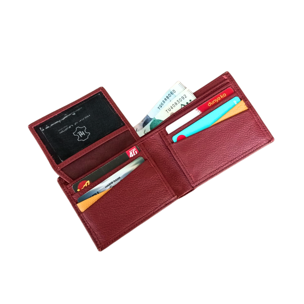 Red & Mustard Leather Men's Wallet House of Leather