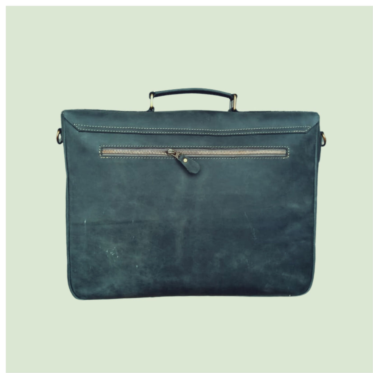 Ocean Green Leather Messenger Bag, 15 & 16 inch Laptop House of Leather