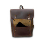 Leather Laptop Backpack  Dark Brown Travel Backpack for Men & Women | Full-Grain Cowhide
