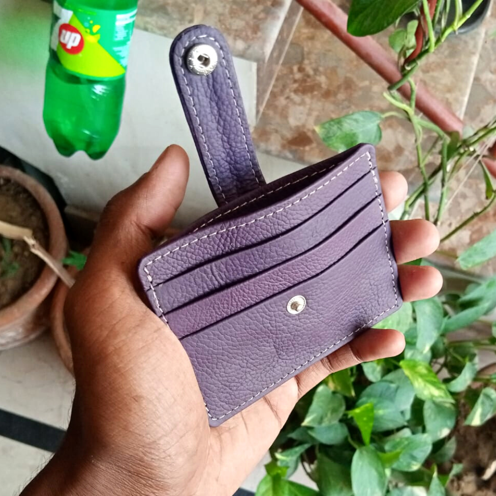 Mini Leather Card Holder Wallet