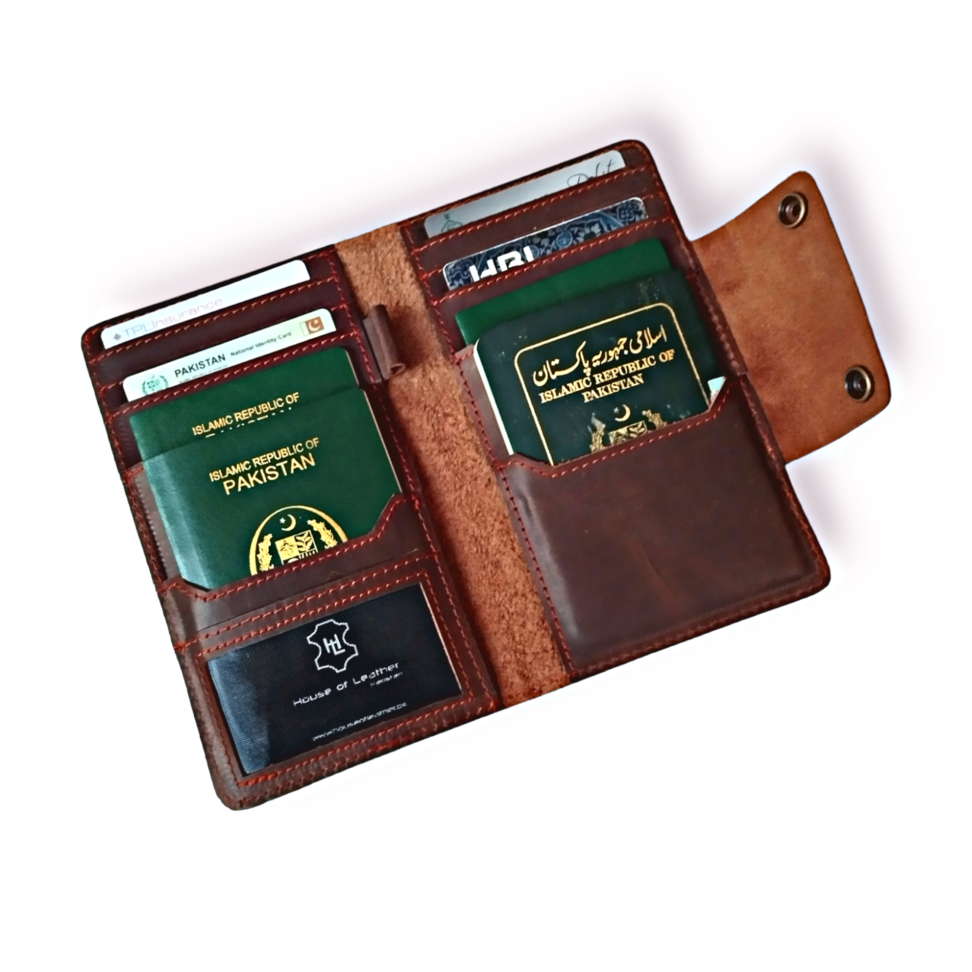 Dark Brown Travel Wallet Passport Cover