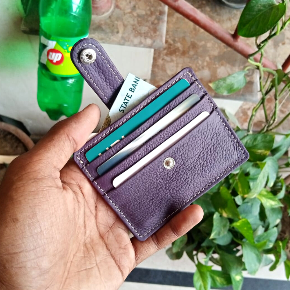 Mini Leather Card Holder Wallet