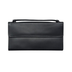 Women leather wallet black cow leather