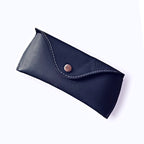 Navy Leather EyeWear Cover