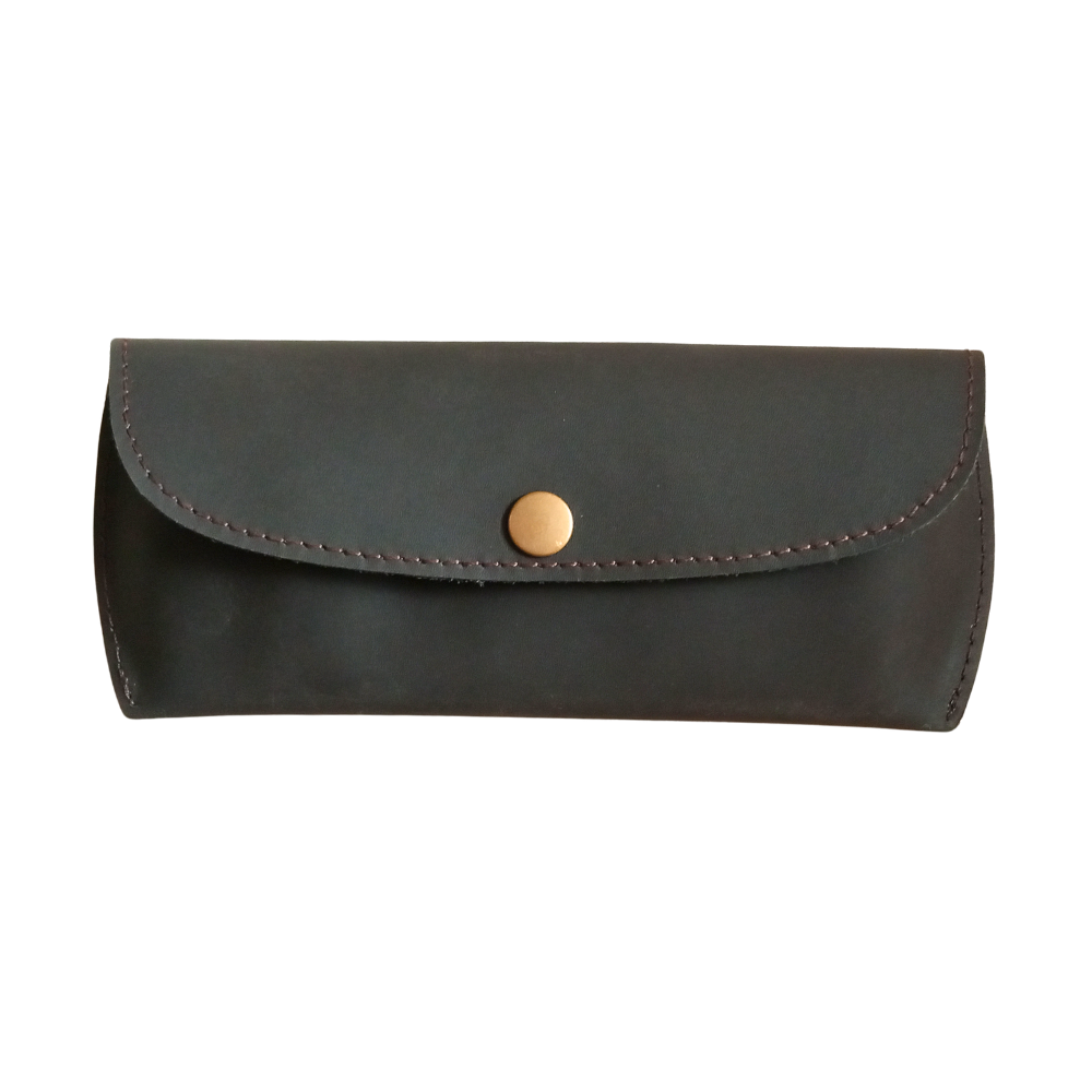 Leather Glasses Case|Coffee Leather Eyewear Case| Optical Cover
