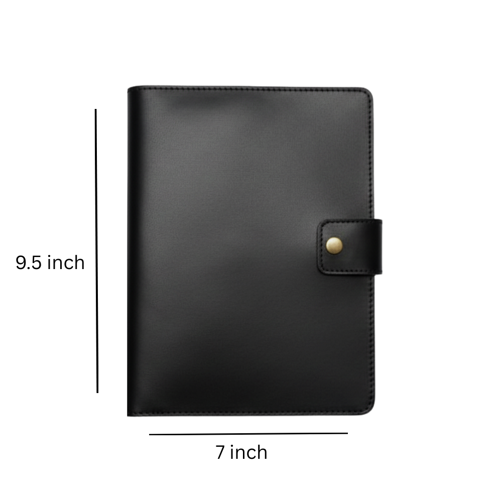 Leather Sleeve for Macbook 13 & iPad 13 – Slim Leather Cover| Black