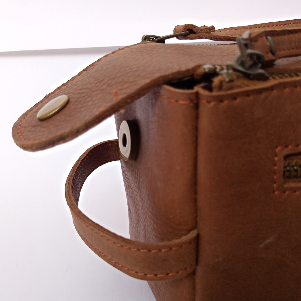 Leather Toiletry Bag - Cosmetic Pouch