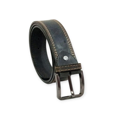 Buffalo Black Casual Belt - Double Stitched 40mm Wide