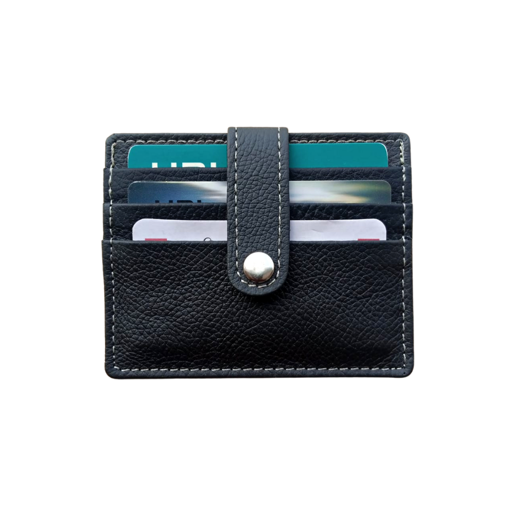 Black Card Holder Leather Wallet