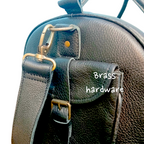 Softy Black Leather Duffel Bag Travel & Weekender Bag