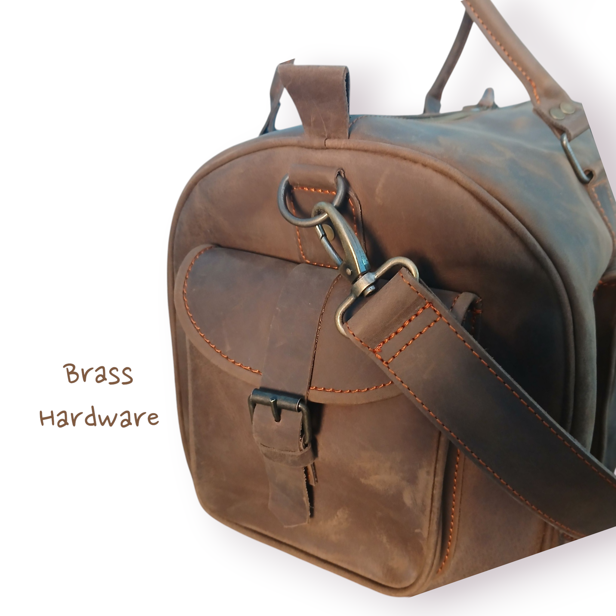 Premium Leather Carryall Duffel Bag Handmade Men’s Travel Bag