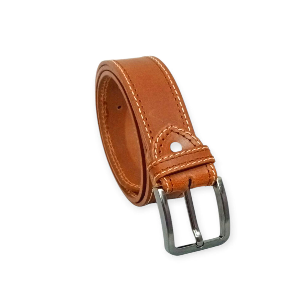 Leather Casual Belt - Double Stitched 40mm Wide