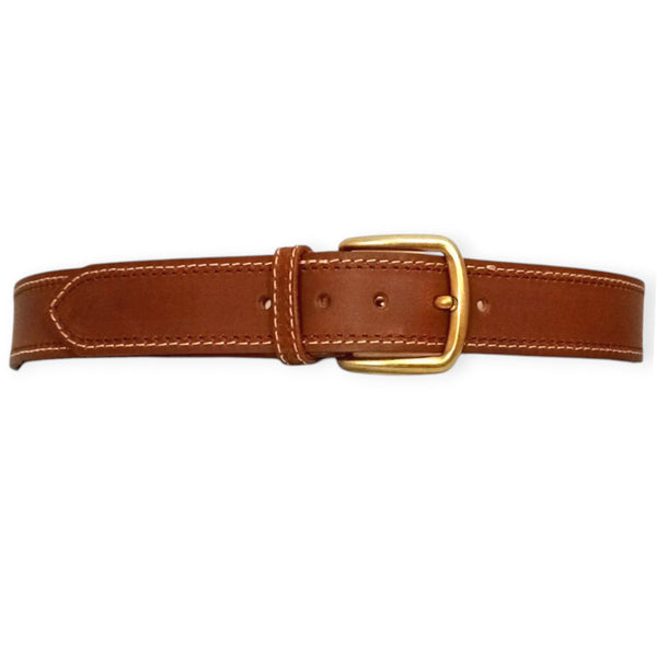 Leather Casual Belt - Double Stitched 40mm Wide
