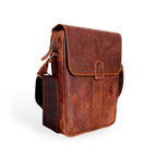 Crossover Reddish Brown Cow Leather Crossbody Bag | Crazy Horse Finish