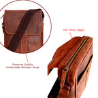 Crossover Reddish Brown Cow Leather Crossbody Bag | Crazy Horse Finish
