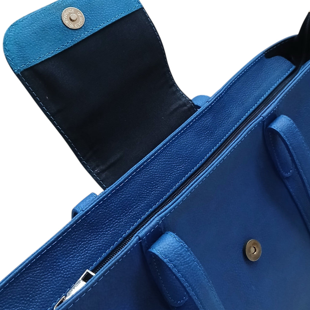Leather Tote Women Bag Navy Color , Prmeium 