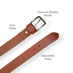 Office wear formal belt Tan leather