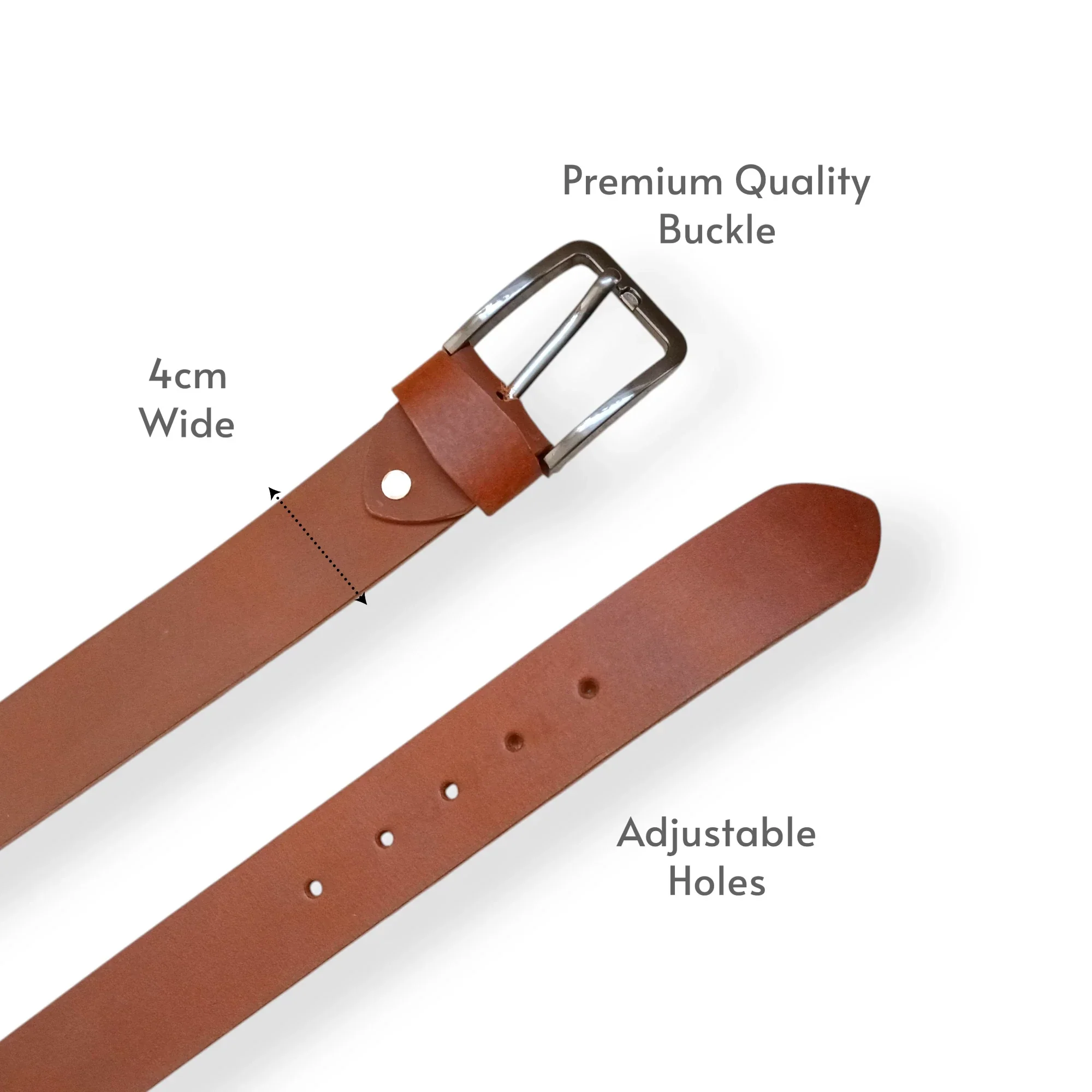 Office wear formal belt Tan leather