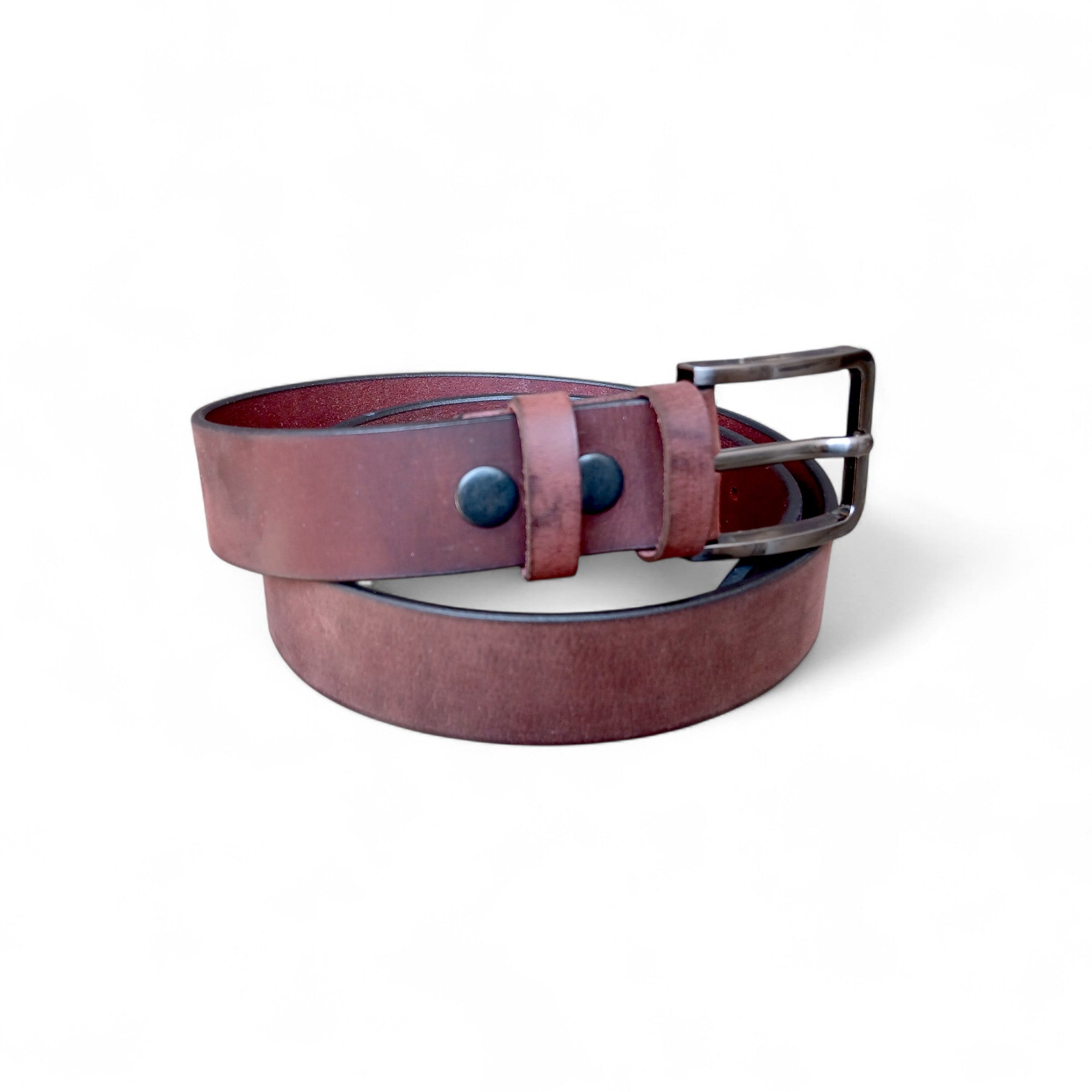 Casual Belt for Men Brown Casual Top Grain Buffalo Leather 40mm