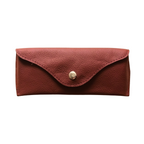 Leather Glasses Case, Rust Leather Eyewear Case - Optical Cover