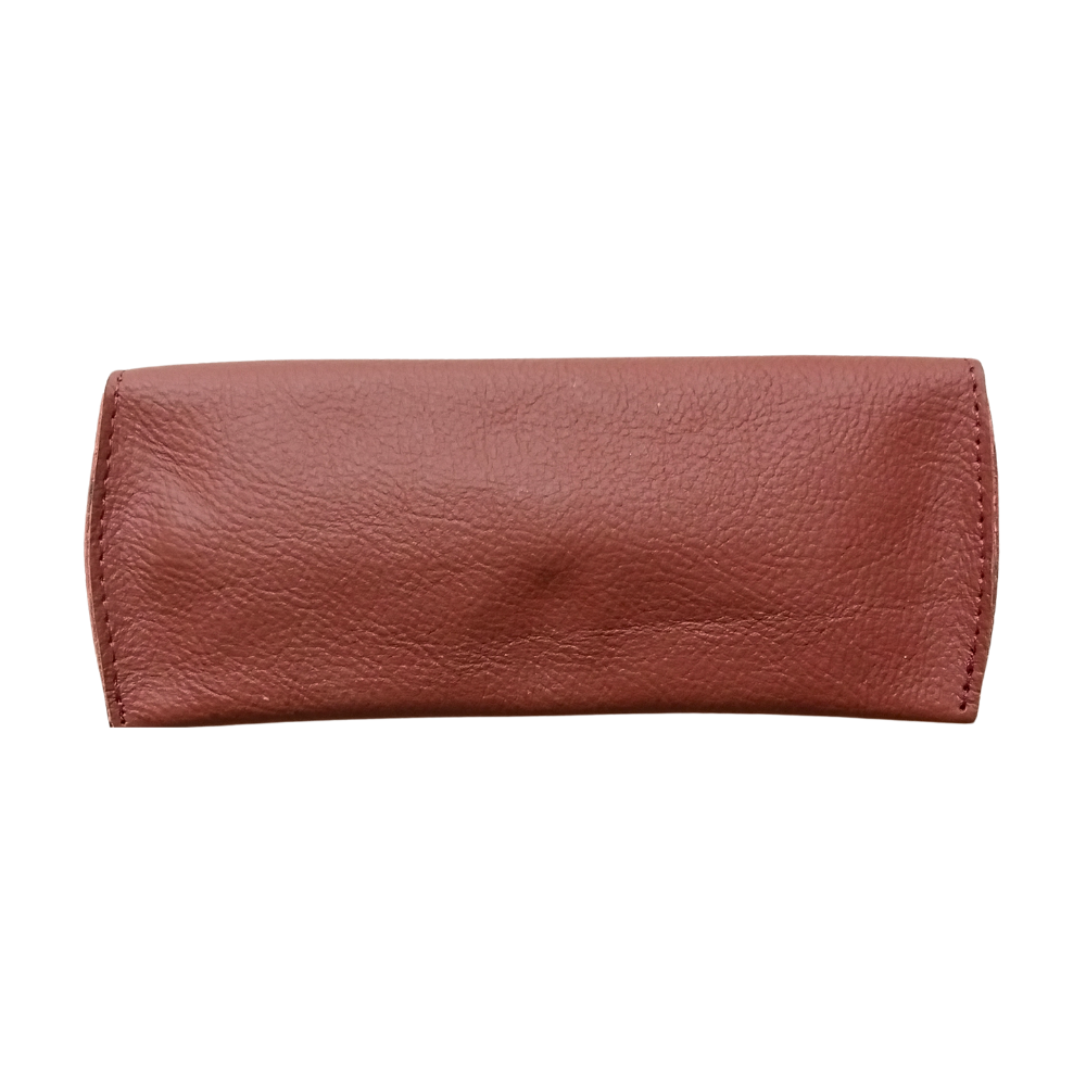 Leather Glasses Case, Rust Leather Eyewear Case - Optical Cover