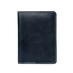 Navy Leather Passport Wallet
