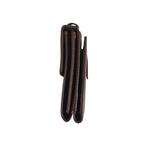 Cow leather women wallet zipper compartment view