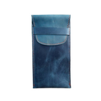 Leather Glasses Cover - Eyewear Sleeves, Navy Pouch