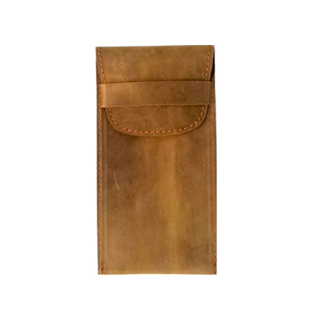 Leather Glasses Cover Tan Leather Optical Case -Sunglasses Cover