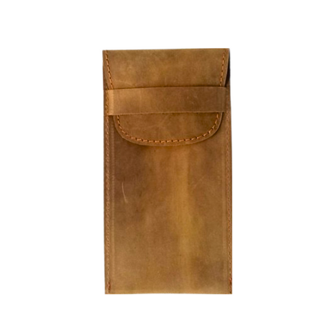 Tan Leather Optical Case -Sunglasses Cover