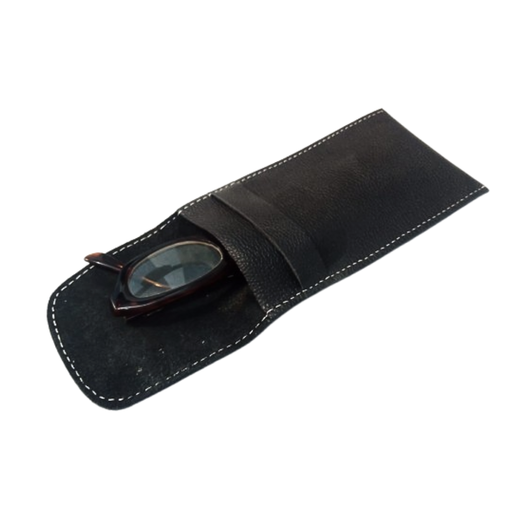 Black Leather Optical Case -Sunglasses Cover
