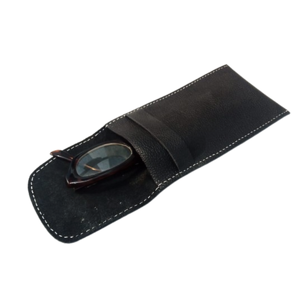 Black Leather Optical Case -Sunglasses Cover