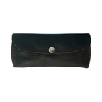 Leather Glasses Cover Black Leather Optical Sleeves 