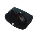 Leather Glasses Cover Black Leather Optical Sleeves 