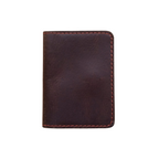 Dark Brown Leather Wallet - Hidden Magnetic Closure