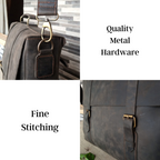 Choco Leather Laptop Bag  15.6" Messenger Bag | Handcrafted Cow Leather
