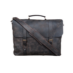 Choco Leather Laptop Bag  15.6" Messenger Bag | Handcrafted Cow Leather