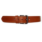 Tan Leather Casual Belt - Centre Stitched 40mm Wide