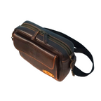 Dark Brown Leather Crossbody Bag for Men & Women