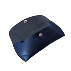 Navy leather glasses case