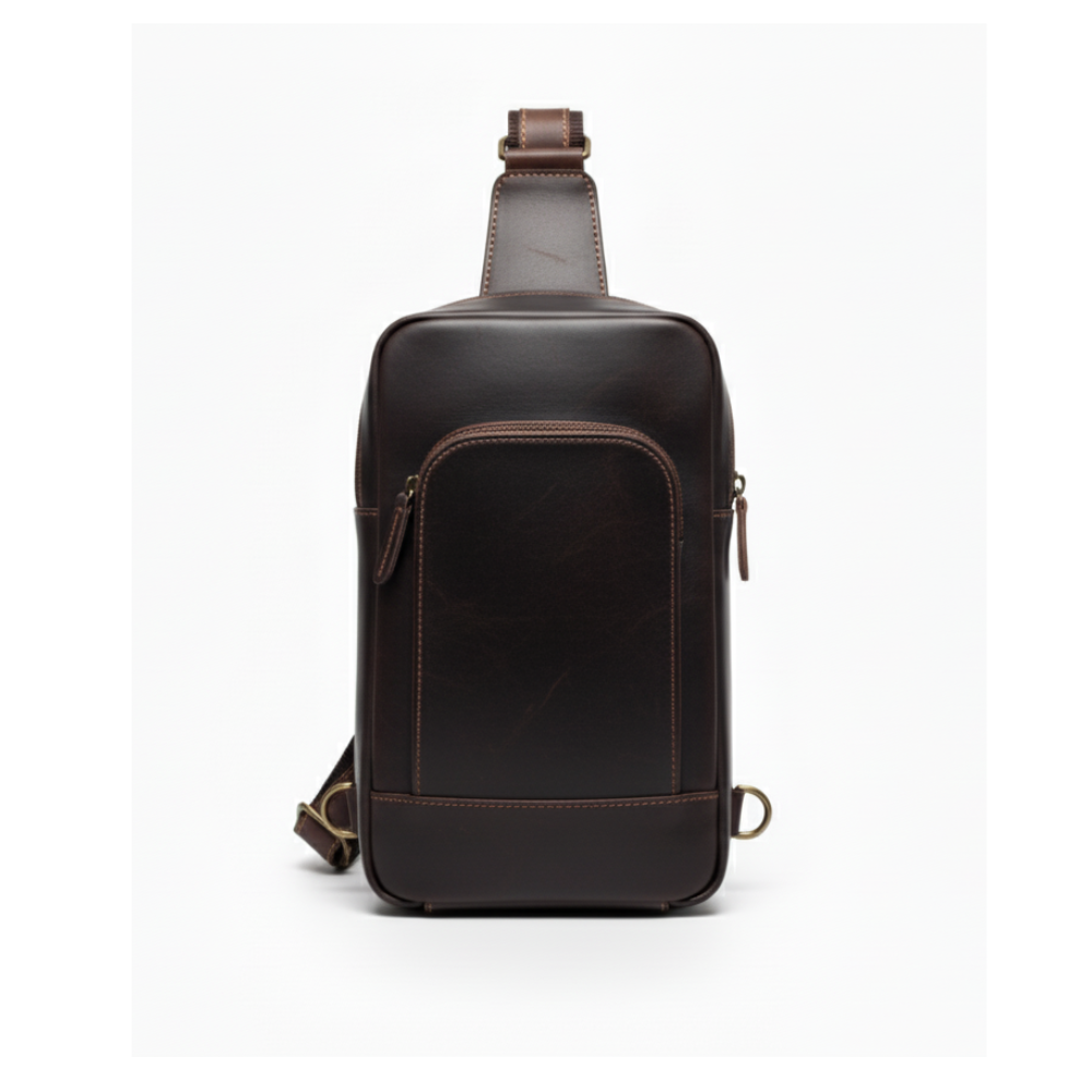 Choco Leather Sling Bag