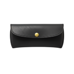 Black Leather Glasses Carrier - Optical Sleeve
