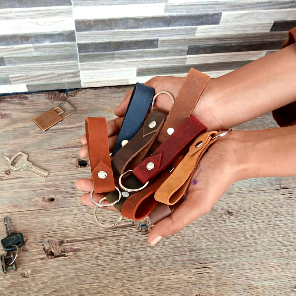 Multicolor Leather Keychain Accessories | House of Leather