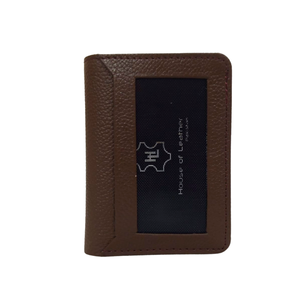 Dark brown leather business & credit card holder