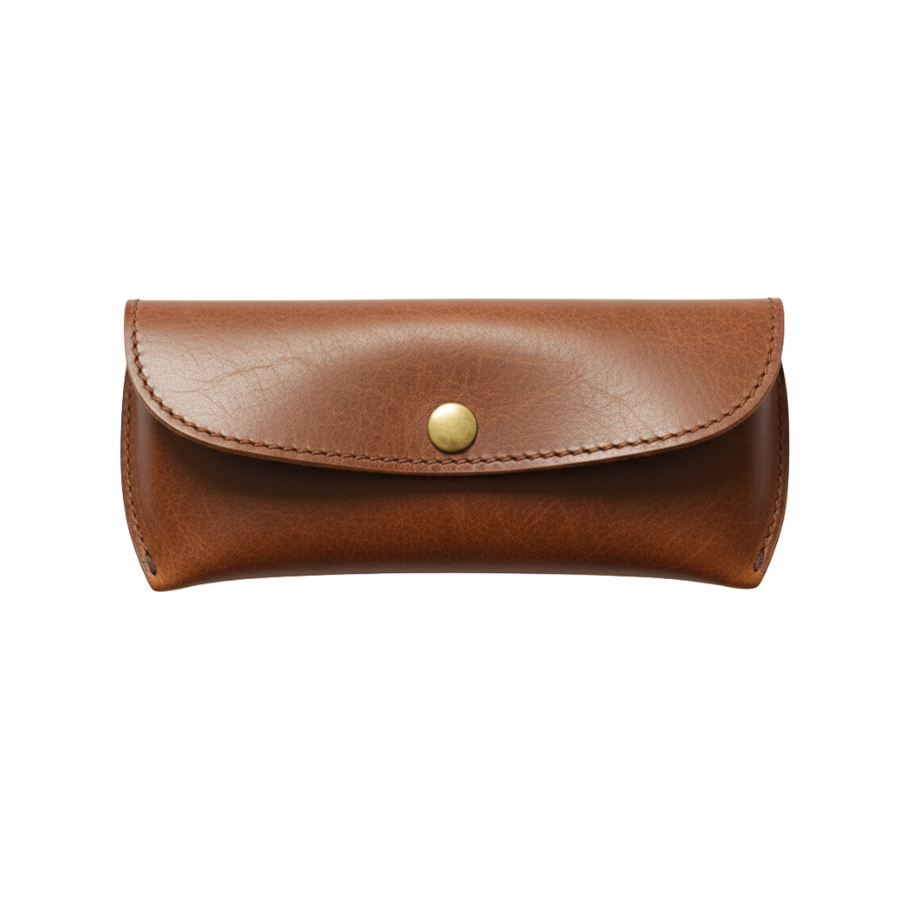 Brown Leather Eyewear Case - Optical Cover