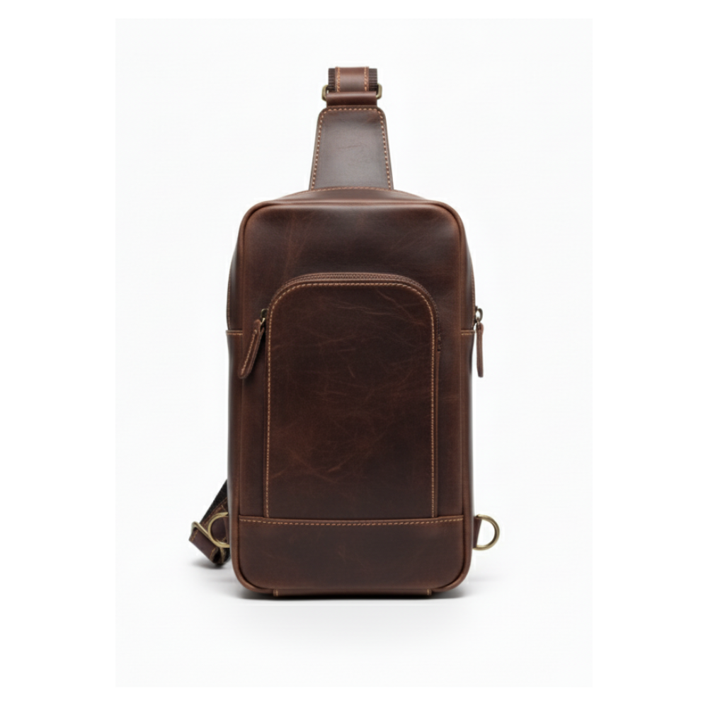 Brown Leather Sling Bag