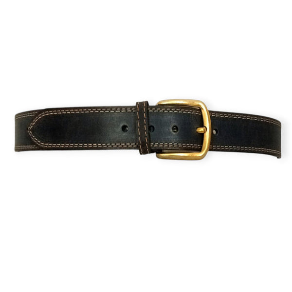 Buffalo Black Casual Belt - Double Stitched 40mm Wide