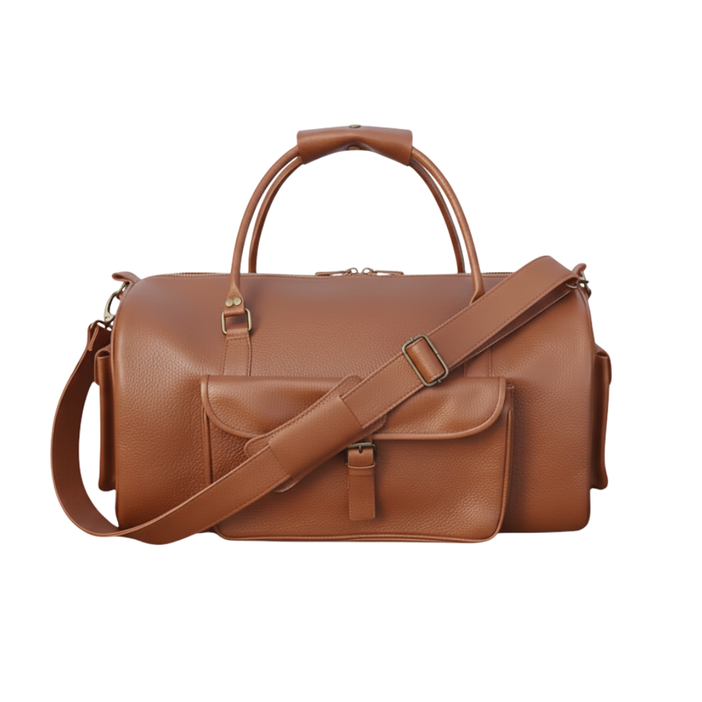 Softy Tan Leather Duffel Bag Travel & Weekender Bag