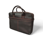 Coffee Brown Goat Leather Laptop Messenger Bag – 15″ Work Briefcas