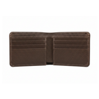 Leather bifold wallet for men with six card slots